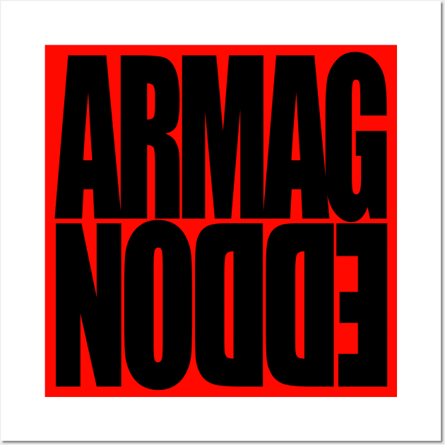 Armageddon - Black Type Wall Art by MotiviTees